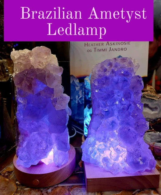 Stor Ametyst RÅ Kvarts Cluster Lampe fra Brasil, ca.  1 - 1.5 kg