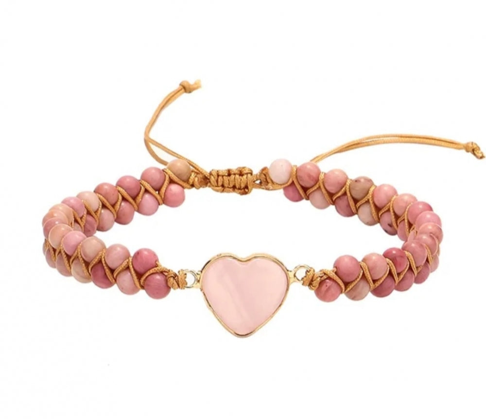Enkle Chambhala Armbånd m/Hjertesten .. Velg mellom 10 design