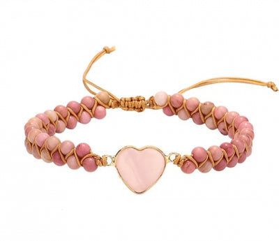 Enkle Chambhala Armbånd m/Hjertesten .. Velg mellom 10 design