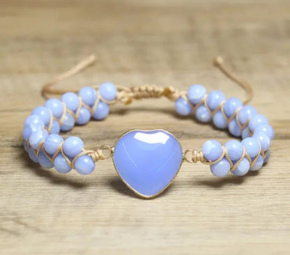 Enkle Chambhala Armbånd m/Hjertesten .. Velg mellom 10 design