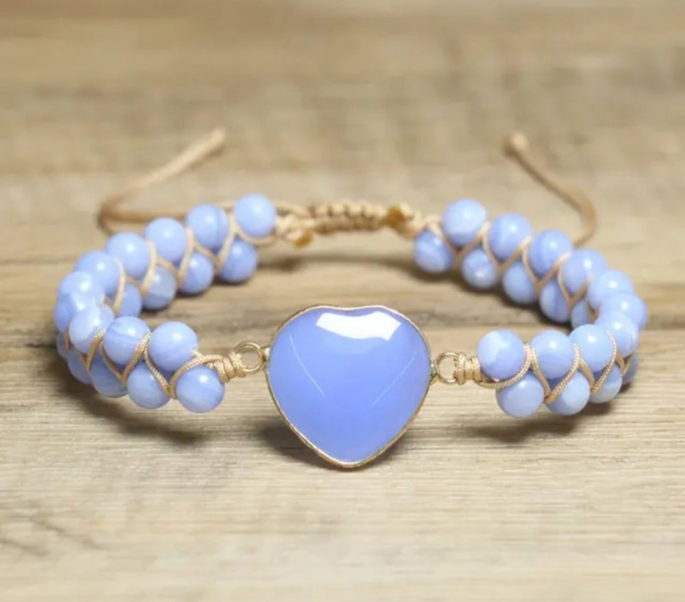 Enkle Chambhala Armbånd m/Hjertesten .. Velg mellom 10 design