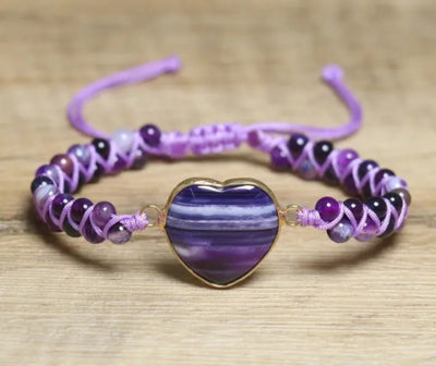 Enkle Chambhala Armbånd m/Hjertesten .. Velg mellom 10 design