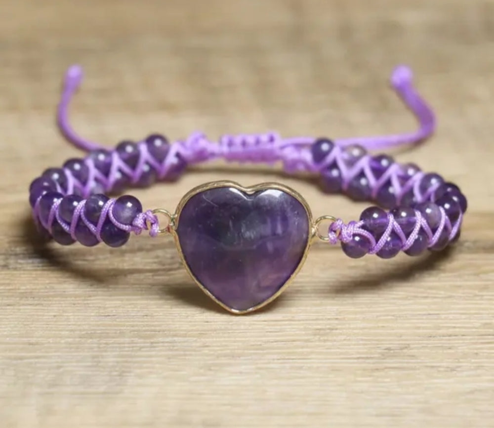 Enkle Chambhala Armbånd m/Hjertesten .. Velg mellom 10 design