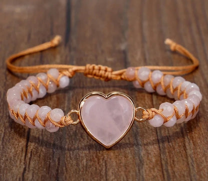 Enkle Chambhala Armbånd m/Hjertesten .. Velg mellom 10 design