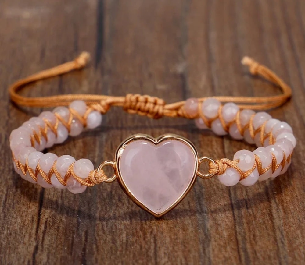 Enkle Chambhala Armbånd m/Hjertesten .. Velg mellom 10 design