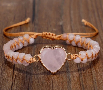 Enkle Chambhala Armbånd m/Hjertesten .. Velg mellom 10 design