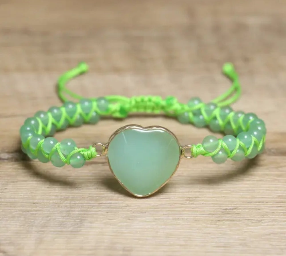 Enkle Chambhala Armbånd m/Hjertesten .. Velg mellom 10 design