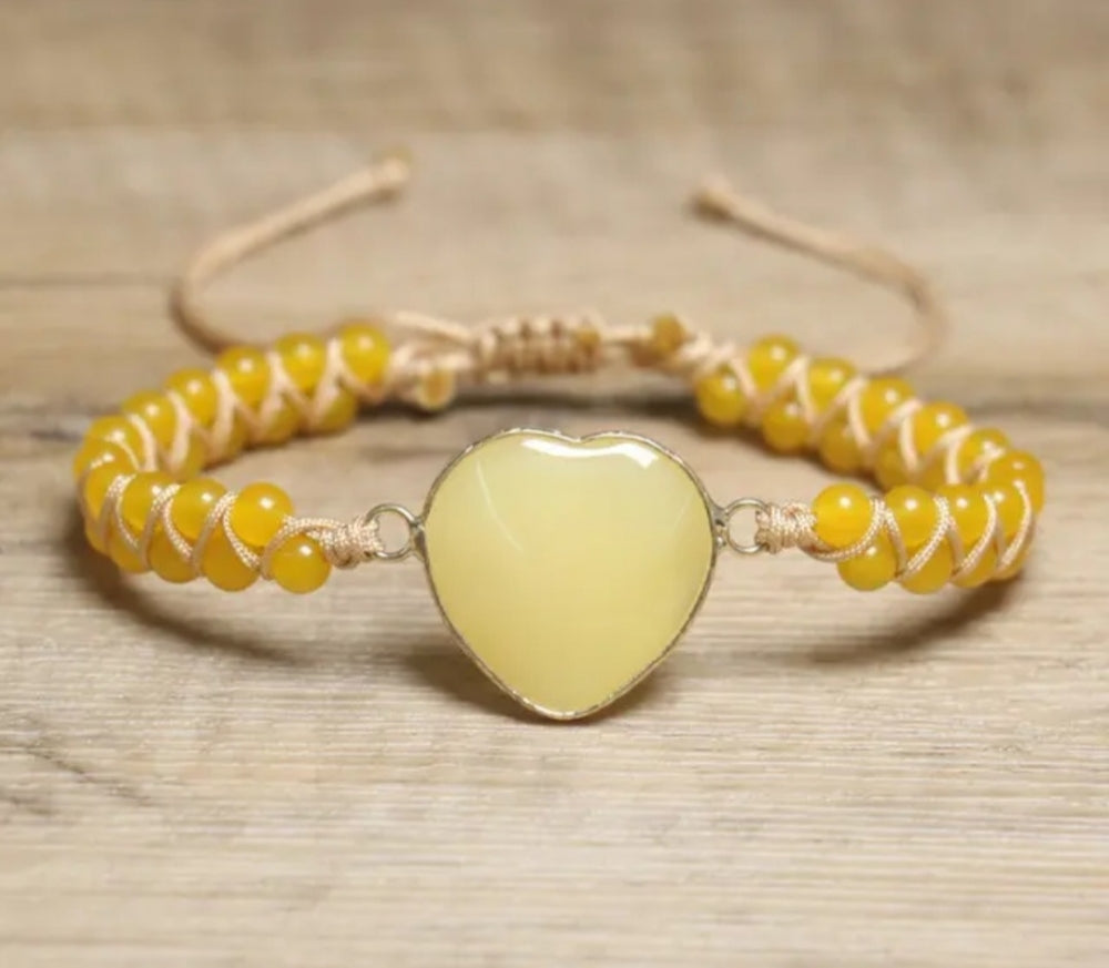 Enkle Chambhala Armbånd m/Hjertesten .. Velg mellom 10 design
