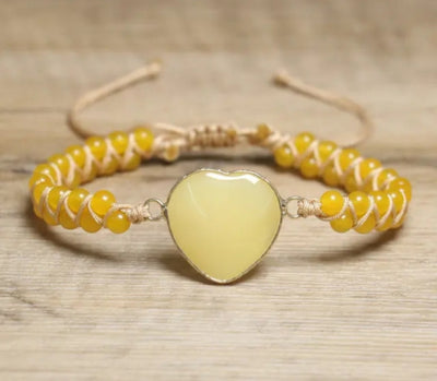 Enkle Chambhala Armbånd m/Hjertesten .. Velg mellom 10 design