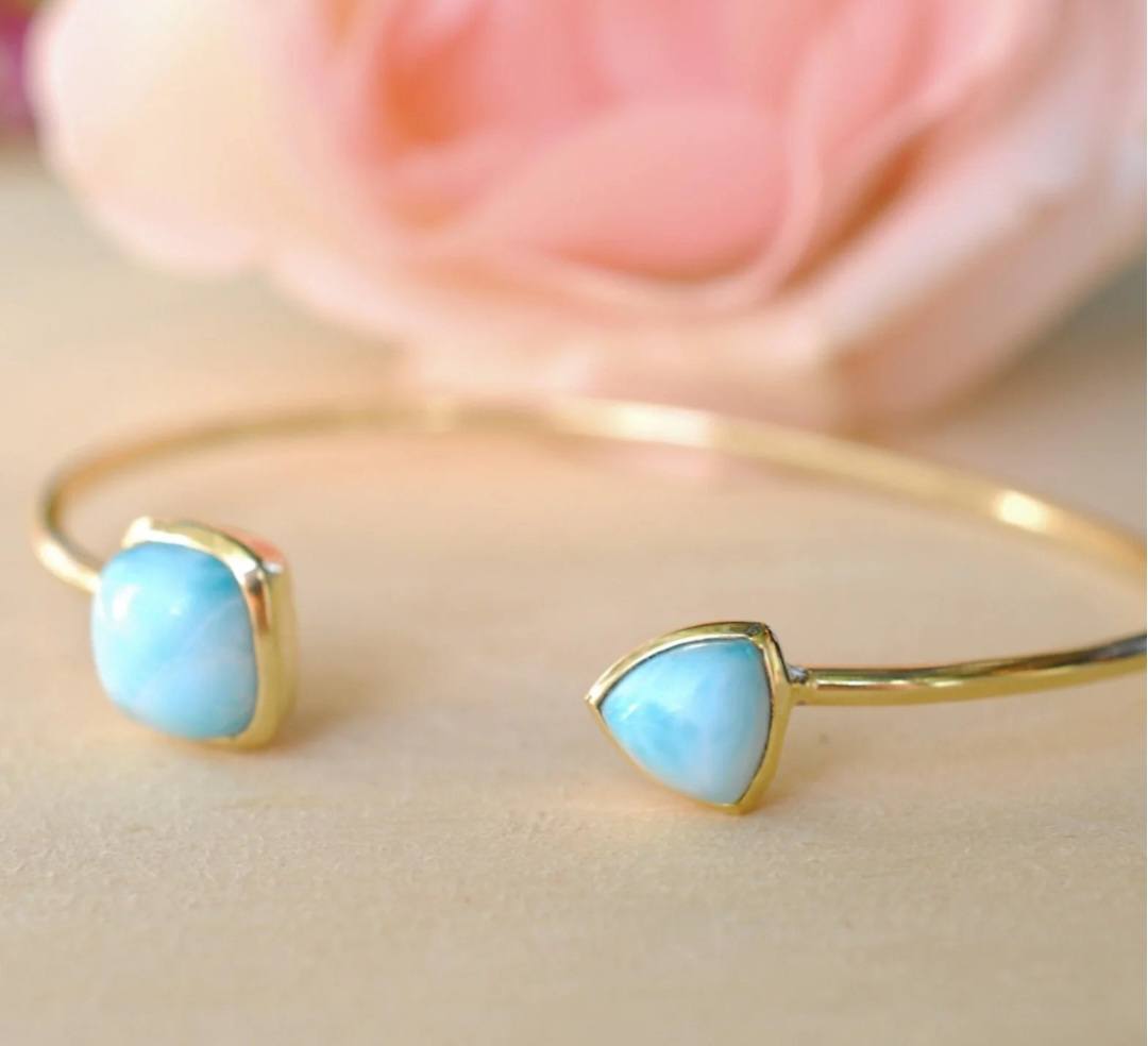 CILA Design Armbånd w/ LARIMAR, Gold Electroplated