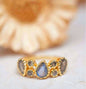 Håndlaget, Designring med Labradorite 18K Gold Electroplated.