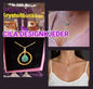 KAMPANJE / CILA DESIGN TEAR DROP KJEDE ( Moonstone og Aqua Chalsedony ) 18 Goldplated