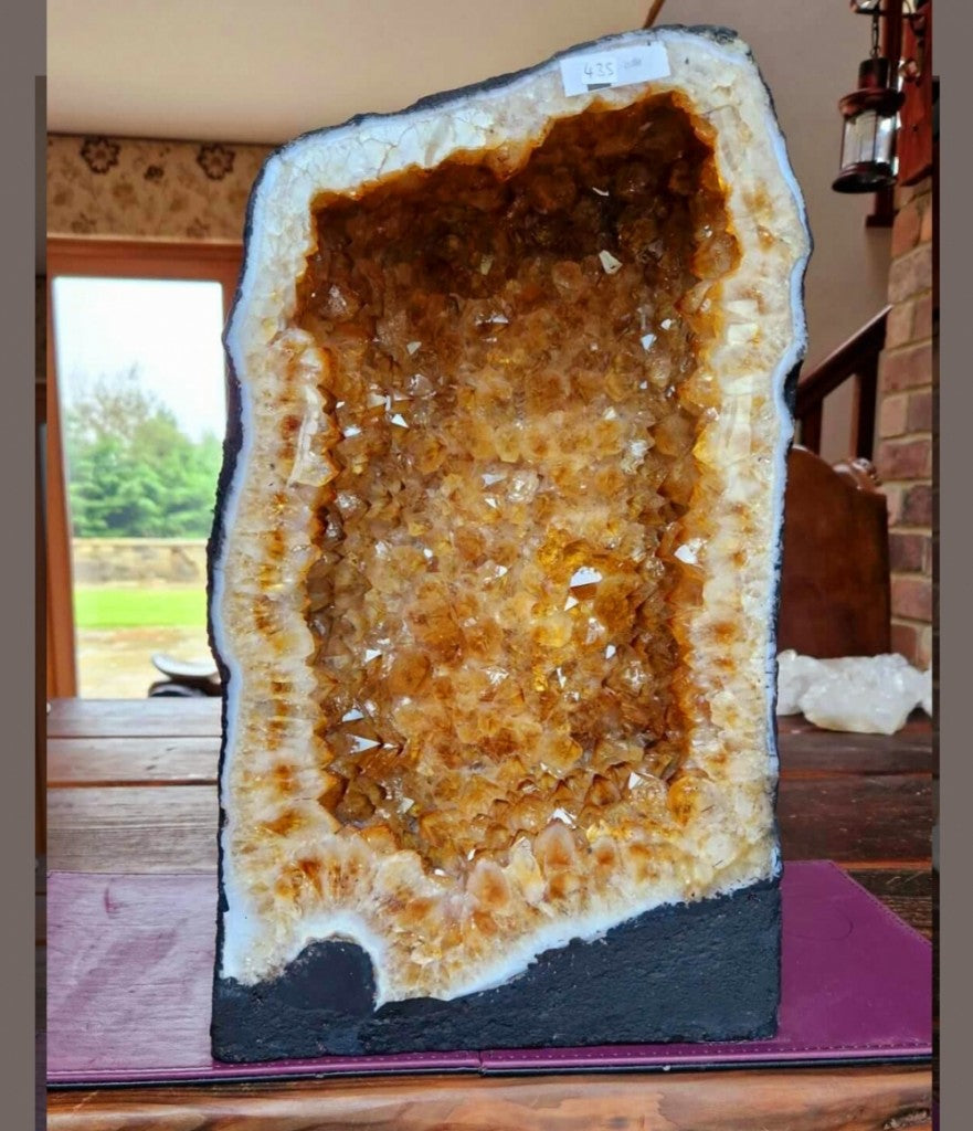 Citrine Geode 435 Crystal Cluster Druzy Premium Grade 21.05kg H41xW25xD18cm