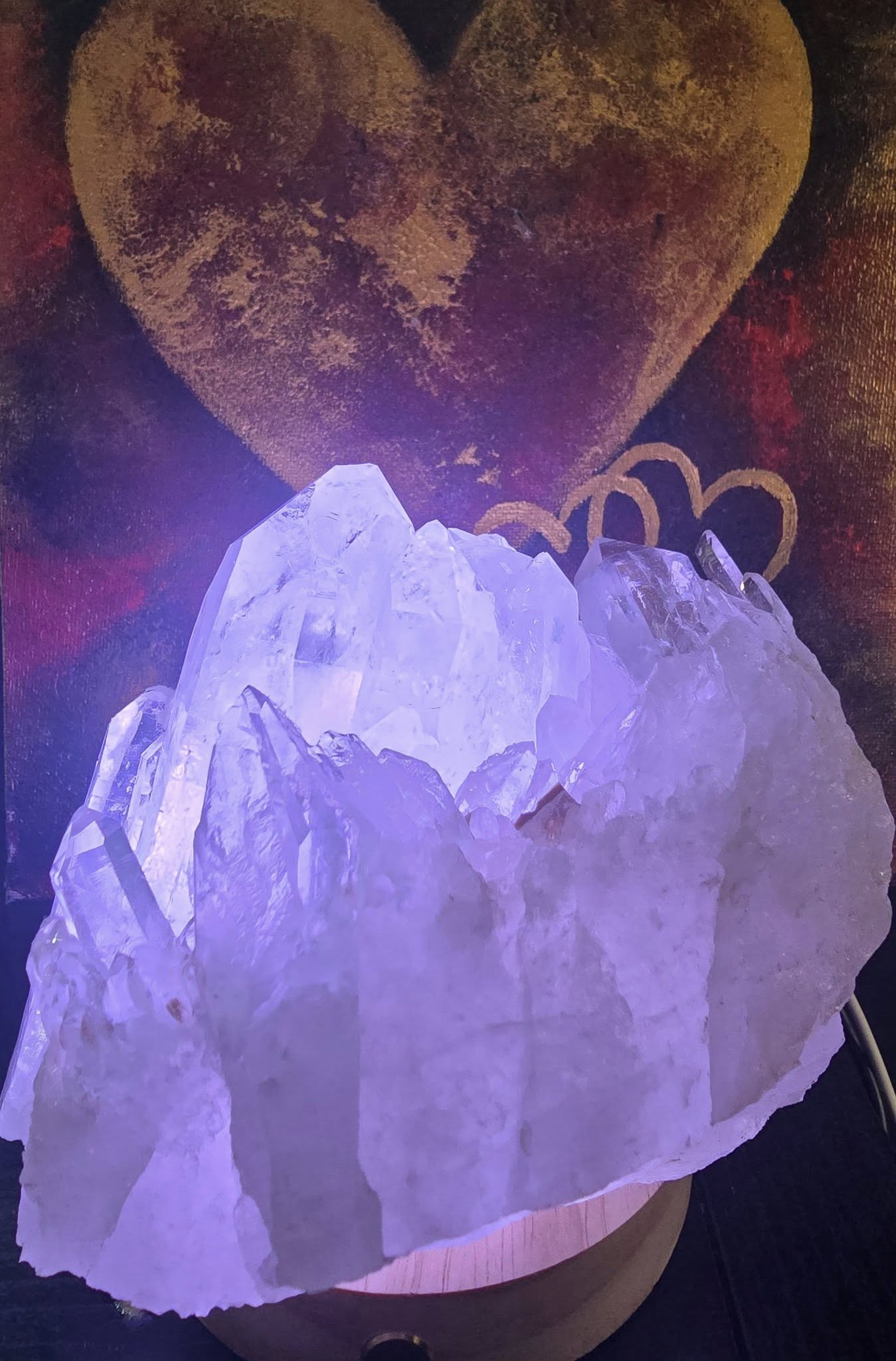 Brazilian Clear White Quartz Cluster , 1.3kg - 13x10cm