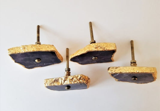 Ametyst Gold  4 pack knotter for skap, dører, skuffer
