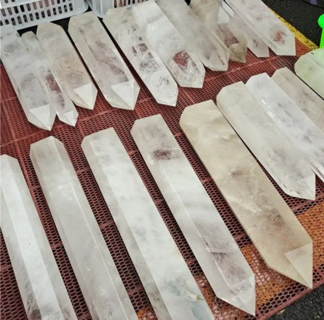 XBig Clear Quartz Towers w/base - High Quality, ca. 30 - 35cm 2 5kg - 3kg.