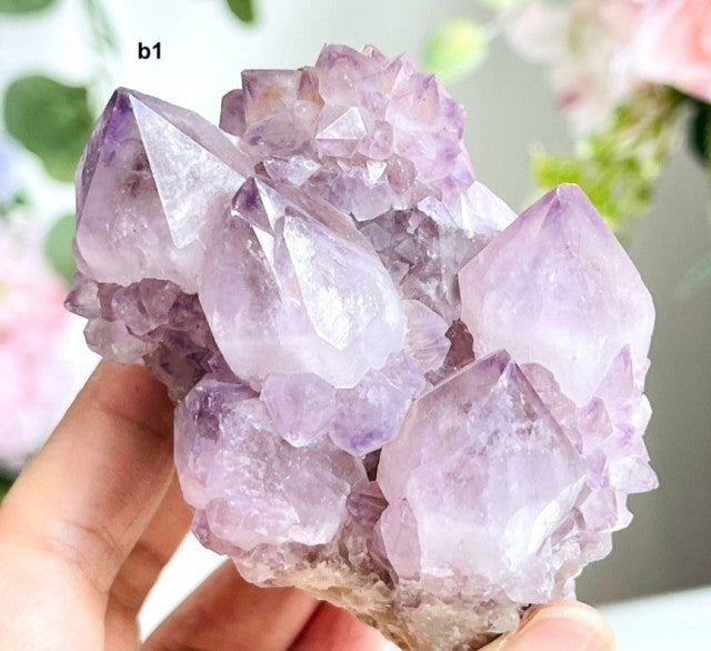 Supervakker South Africa Ametyst Spirit Quartz Cluster, ca. 251gram - 75mm