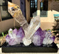 Fantastisk håndlaget QUARTZ CRYSTAL Lysdekorasjon -“ HIGHER CLARITY ” - Vario Color Led Lightning