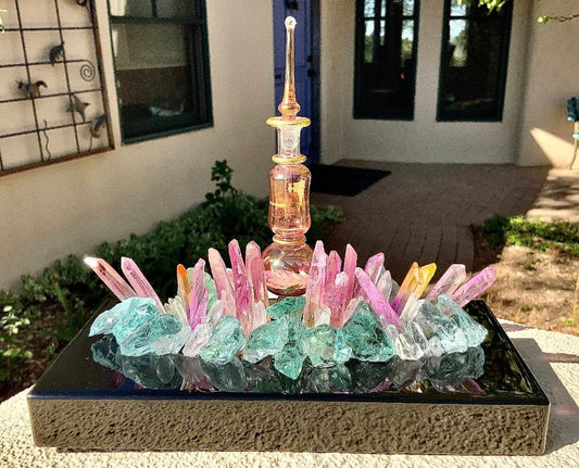 Fantastisk hÅndlaget CLEAR QUARTZ CRYSTAL Lampedekorasjon“ A QUIET BEAUTY REMINDS US WE ARE ALL UNIQUE IN DESIGN”
