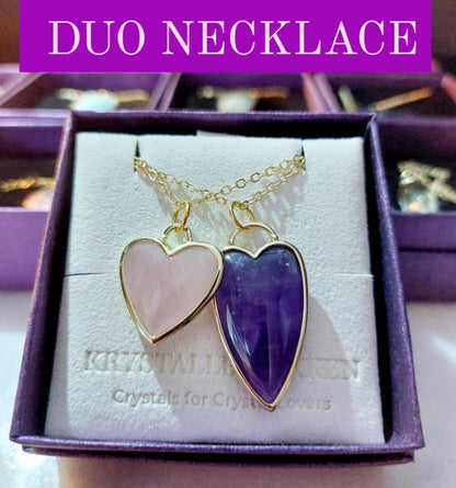 DUO SUPERDEALS  2 - 1 KAMPANJE  / 2 stk. Krystallkjeder Gold Electrolplated - 11 Design
