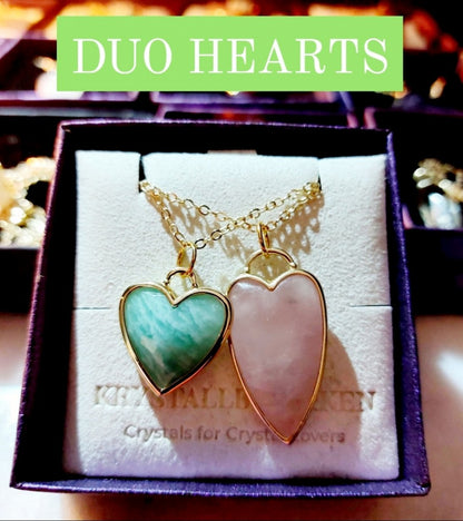 DUO SUPERDEALS  2 - 1 KAMPANJE  / 2 stk. Krystallkjeder Gold Electrolplated - 11 Design