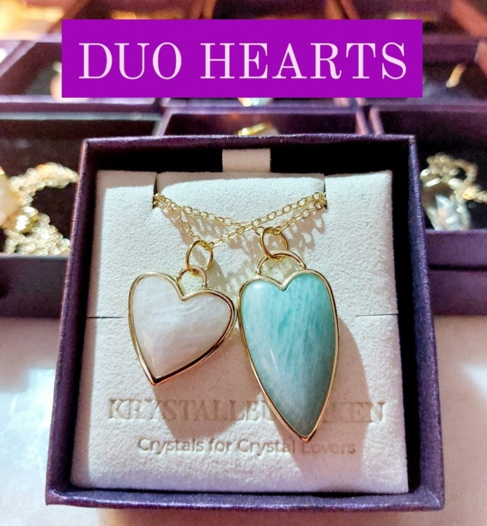 DUO SUPERDEALS  2 - 1 KAMPANJE  / 2 stk. Krystallkjeder Gold Electrolplated - 11 Design