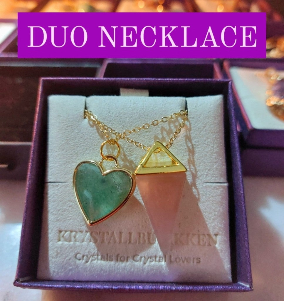 DUO SUPERDEALS  2 - 1 KAMPANJE  / 2 stk. Krystallkjeder Gold Electrolplated - 11 Design