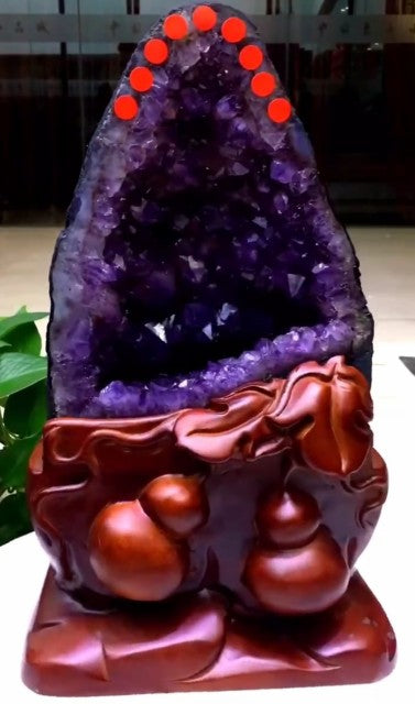 Supervakker AAA High Quality Uruguay Ametyst Geode Size 42 * 21cm, weight 11.5kg, including base
