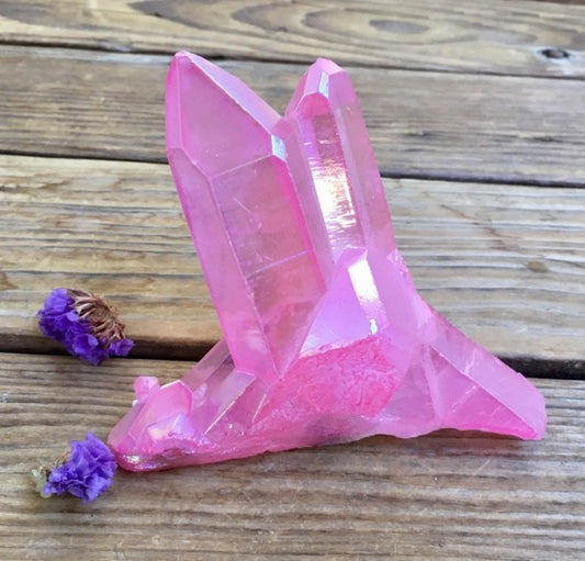Aura Kvarts , Rosa Cluster 5 x 7 x 10cm
