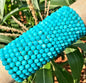 Enkelt og fleksibelt steinarmbÅnd, Blue Amazonite