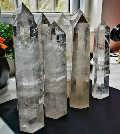 Big Clear Quartz Towers w/base - High Quality, ca. 25 - 30cm 2kg - 2.5kg.