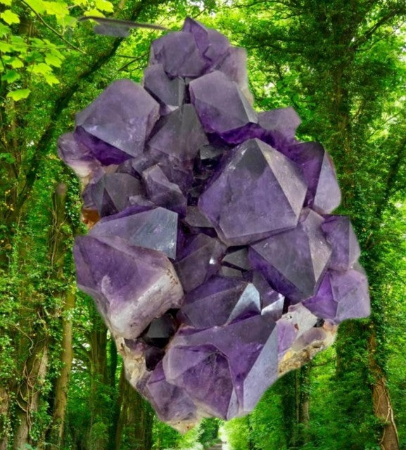 Supervakre BIG XXL Brazilian Ametyst Cluster ca. 5.1kg - 20x15x8cm