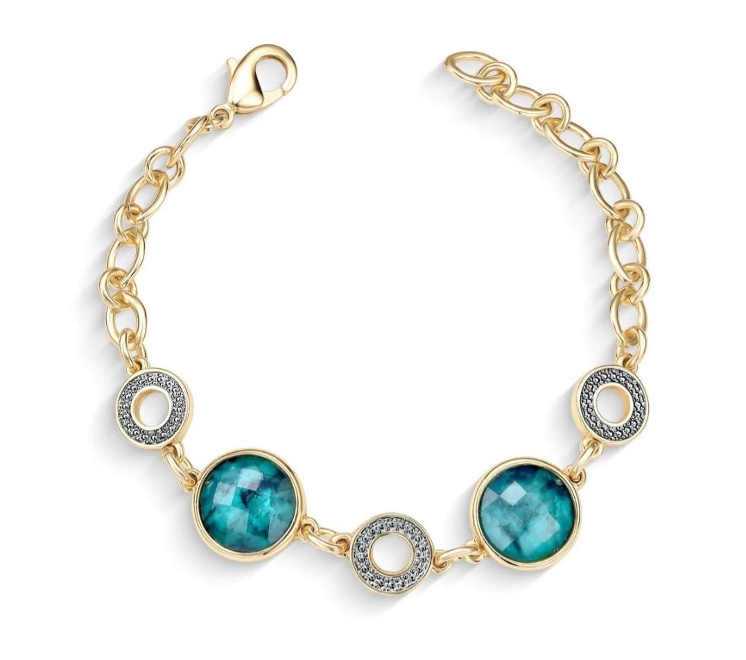 New 2025 Brazil Gem Emerald with Black Rhodium Friendship Gold Plated Bracelet