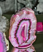 Supervakker XL Rosa Agat Geodelampe, 18-20cm, inkl. trebare m/ledlys og remote control