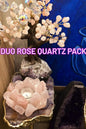 BLACK NOVEMBER DUO EXCLUSIVE ROSE QUARTZ  CRYSTAL PACK ( Crystal Tree + Candle Holder )