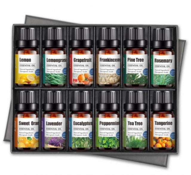 Nyhet ! Kampanjepakke / 12 Pack Tilbud 10ml, Naturlig og ren, 100% plantebasert Aromaolje for Diffusere