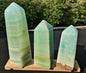 XL Ocean Blue / Green Calcite TÅrnkrystaller,.ca. 17 - 18cm