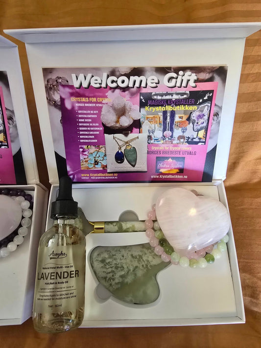 EXCLUSIV CRYSTAL FACE SPA PACK ( Green JADE / Rose Quartz ) + EXSTRA BONUSGAVE ( Verdi kr. 990,- )