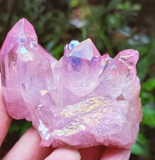 Rosa Aura Kvarts Cluster, 100 - 150 gram