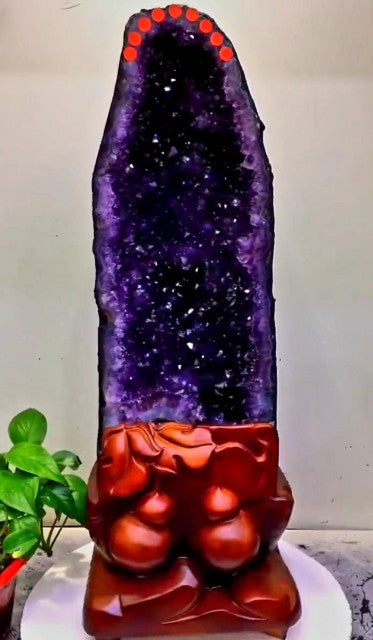 Supervakker AAA High Quality Uruguay Ametyst Geode Size 73 * 21cm, weight 35.1kg, including base