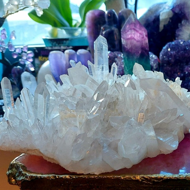 Supervakker Lemur Clear Quartz Cluster, Arkansas / USA ca. +1500gram
