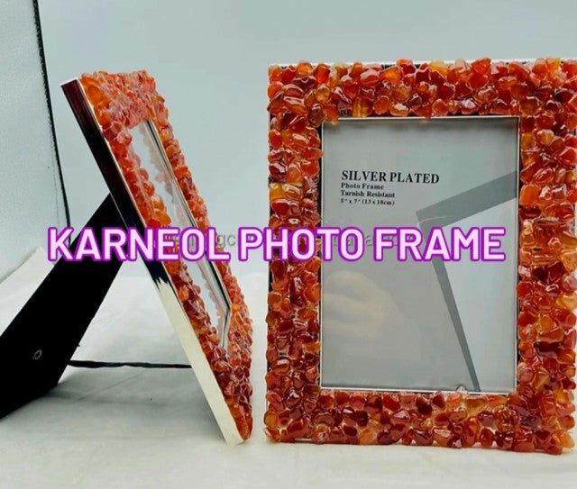 Carneol Bilderamme 25x20cm, Silverplated for standard 15x10 Foto