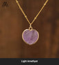 Small Hearts Designkjede 17mm - Gold Electroplated - Light Ametyst
