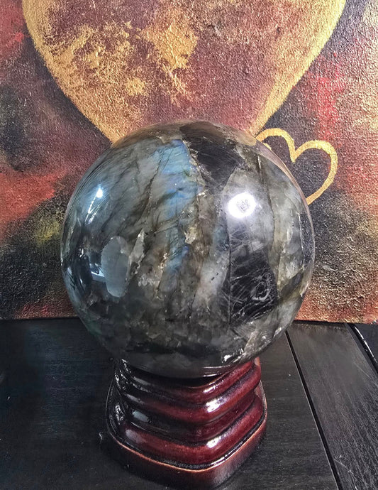 Vakker LABRADORITE w/Stand, ca. 90mm - 1.3kg