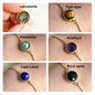 Nye MICCI Design Petit Armbånd, Gold Electroplated m/justerbar lenke, rund sten - Labradorite