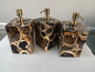 Handcrafted Black Agate Soap Dispenser, Luxurious Bathroom Decor, 15x10x10cm