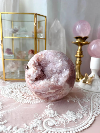 Giant Druzy Pink Amethyst Sphere, 1.7kg, 11cm