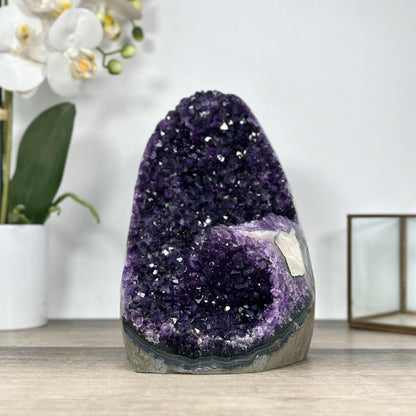 Natural Uruguayan Amethyst Cathedral, Self Standing Amethyst, 8,1 in Tall Amethyst Stone | CBP1273, 20x17x14cm