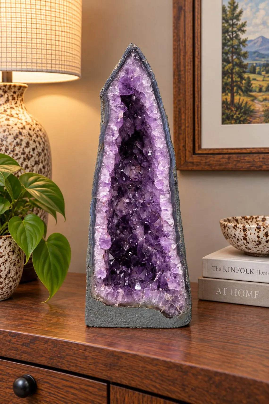 MÅNEDENS UTVALGTE / HIGH QUALITY PREMIUM BRAZILIAN AMETYST GEODE - Inntil 40% OFF + Fri Frakt - 10kg , 42x19x12cm