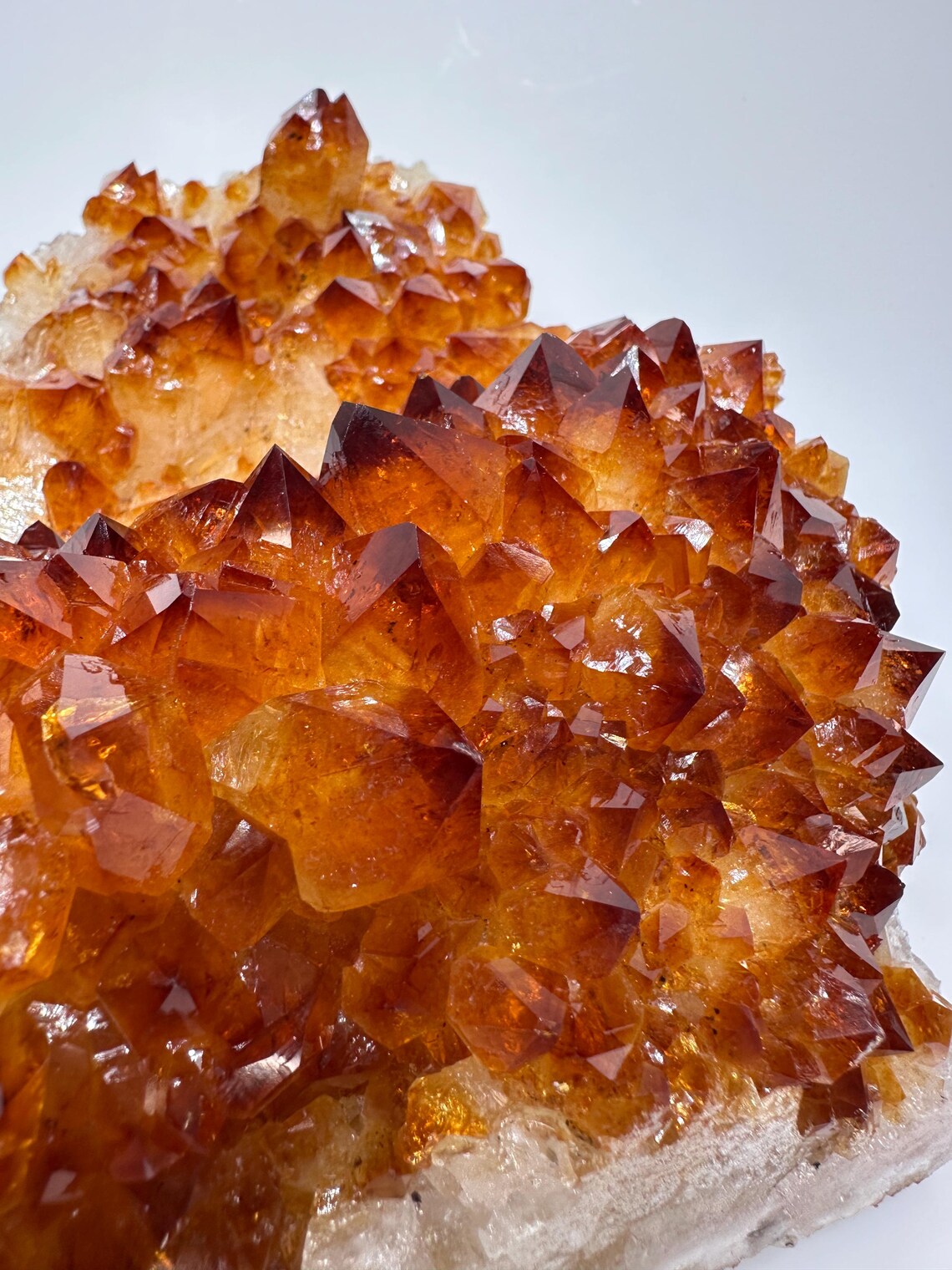 Highest Quality Large Rare Citrine Quartz Crystal Cluster / Brazil, 2kg - 25x19x7cm